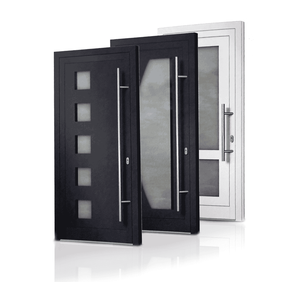Moderne Haustüren in Schwarz und Weiß