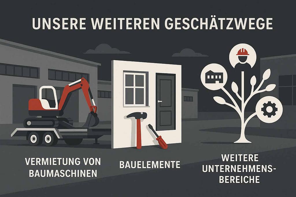Vermietung, Bauelemente und Unternehmensbereiche Illustration.