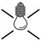 Schematische Spinne mit acht Beinen, Cartoon-Stil.